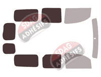 Gabarit vitrage - kit 3/4 arrière - Renault Kangoo (2) Maxi Vitrée 5 portes (2010 - 2022) Gabarit vitrage - kit 3/4 arrière - Renault Kangoo (2) Maxi Vitrée 5 portes (2010 - 2022)