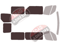 Gabarit vitrage - kit 3/4 arrière - Renault Master (3) L1 5 portes (2019 - 2024) Gabarit vitrage - kit 3/4 arrière - Renault Master (3) L1 5 portes (2019 - 2024)