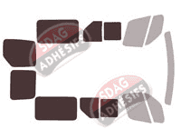 Gabarit vitrage - kit 3/4 arrière - Renault Master (3) L1 6 portes (2010 - 2019) Gabarit vitrage - kit 3/4 arrière - Renault Master (3) L1 6 portes (2010 - 2019)