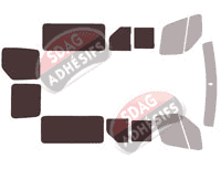 Gabarit vitrage - kit 3/4 arrière - Renault Master (3) L2 6 portes (2010 - 2019) Gabarit vitrage - kit 3/4 arrière - Renault Master (3) L2 6 portes (2010 - 2019)