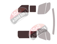 Gabarit vitrage - kit 3/4 arrière - Renault Master (3) L2/L3/L4 Utilitaire 5 portes (2010 - 2019) Gabarit vitrage - kit 3/4 arrière - Renault Master (3) L2/L3/L4 Utilitaire 5 portes (2010 - 2019)