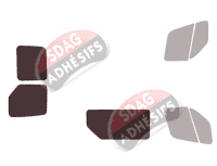 Gabarit vitrage - kit 3/4 arrière - Nissan NV400 (1) L1 / L2 / L3 / L4 Utilitaire 5 portes (2010 - 2024)