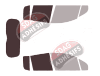 Gabarit vitrage - kit 3/4 arrière - Renault Modus (1) 5 portes (2007 - 2013)