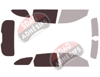 Gabarit vitrage - kit 3/4 arrière - Renault Talisman (1) Estate Break 5 portes (2015 - 2023)