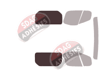 Gabarit vitrage - kit 3/4 arrière - Opel Vivaro (A) Court / Long Utlitaire 3 portes (2002 - 2015)
