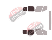 Gabarit vitrage - kit 3/4 arrière - Opel Vivaro (B) Court / Long Utilitaire 3/4 portes (2014 - 2019)