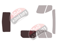 Gabarit vitrage - kit 3/4 arrière - Opel Vivaro (B) Utilitaire 4 portes (2014 - 2019)