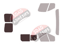 Gabarit vitrage - kit 3/4 arrière - Opel Vivaro (B) Utilitaire 5 portes (2014 - 2019)