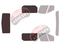 Gabarit vitrage - kit 3/4 arrière - Opel Vivaro (B) Utilitaire 4/5 portes (2014 - 2019) Gabarit vitrage - kit 3/4 arrière - Opel Vivaro (B) Utilitaire 4/5 portes (2014 - 2019)