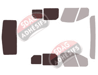 Gabarit vitrage - kit 3/4 arrière - Opel Vivaro (B) Utilitaire 4/5 portes (2014 - 2019)