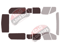 Gabarit vitrage - kit 3/4 arrière - Fiat Talento (2) Long 4/5 portes (2016 - 2020)