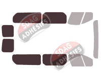 Gabarit vitrage - kit 3/4 arrière - Opel Vivaro (B) Long 5/6 portes (2014 - 2019)
