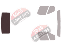 Gabarit vitrage - kit 3/4 arrière - Opel Vivaro (B) Court Ou Long Utilitaire 4/5 portes (2014 - 2019)