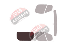 Gabarit vitrage - kit 3/4 arrière - Nissan PrimaStar (1) Utilitaire 4/5 portes (2002 - 2015)