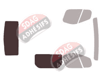 Gabarit vitrage - kit 3/4 arrière - Opel Vivaro (A) Utilitaire 4 portes (2002 - 2015)
