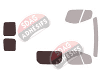 Gabarit vitrage - kit 3/4 arrière - Nissan PrimaStar (1) Utilitaire 5 portes (2002 - 2015)