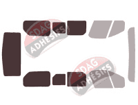 Gabarit vitrage - kit 3/4 arrière - Opel Vivaro (B) Court 4/5 portes (2014 - 2019) Gabarit vitrage - kit 3/4 arrière - Opel Vivaro (B) Court 4/5 portes (2014 - 2019)