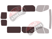 Gabarit vitrage - kit 3/4 arrière - Opel Vivaro (A) Long 6 portes (2002 - 2015) Gabarit vitrage - kit 3/4 arrière - Opel Vivaro (A) Long 6 portes (2002 - 2015)