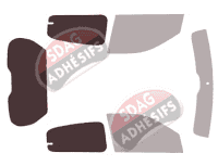 Gabarit vitrage - kit 3/4 arrière - Renault Twingo (3) 5 portes (2014 - 2026) Gabarit vitrage - kit 3/4 arrière - Renault Twingo (3) 5 portes (2014 - 2026)