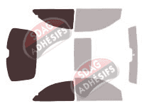 Gabarit vitrage - kit 3/4 arrière - Rover 25 3 portes (1999 - 2005) Gabarit vitrage - kit 3/4 arrière - Rover 25 3 portes (1999 - 2005)