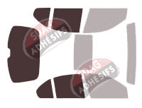 Gabarit vitrage - kit 3/4 arrière - Rover 25 5 portes (1999 - 2005)