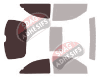 Gabarit vitrage - kit 3/4 arrière - Rover 25 Streetwise 3 portes (1999 - 2005) Gabarit vitrage - kit 3/4 arrière - Rover 25 Streetwise 3 portes (1999 - 2005)