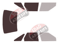 Gabarit vitrage - kit 3/4 arrière - Rover 200 & 400 (1) 5 portes (1989 - 1995)