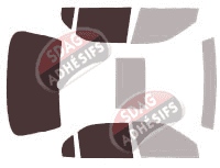 Gabarit vitrage - kit 3/4 arrière - Honda Civic (6) Berline 4 portes (1999 - 2001) Gabarit vitrage - kit 3/4 arrière - Honda Civic (6) Berline 4 portes (1999 - 2001)