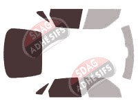 Gabarit vitrage - kit 3/4 arrière - Saab 9.3 (1) 5 portes (1993 - 2002)