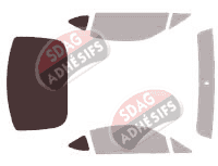 Gabarit vitrage - kit 3/4 arrière - Toyota GT 86 (1) Coupe 2 portes (2012 - 2020)
