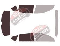 Gabarit vitrage - kit 3/4 arrière - Seat Ateca (1) 5 portes (depuis 2016) Gabarit vitrage - kit 3/4 arrière - Seat Ateca (1) 5 portes (depuis 2016)