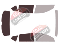 Gabarit vitrage - kit 3/4 arrière - Cupra Ateca (1) 5 portes (depuis 2019)