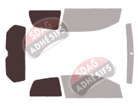 Gabarit vitrage - kit 3/4 arrière - Seat Mii 3 portes (2012 - 2021)