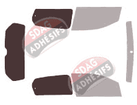 Gabarit vitrage - kit 3/4 arrière - Seat Mii 5 portes (2012 - 2021)