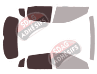 Gabarit vitrage - kit 3/4 arrière - Seat Arona (1) 5 portes (depuis 2017)