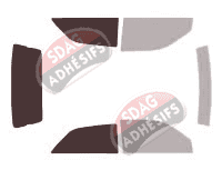 Gabarit vitrage - kit 3/4 arrière - Seat Ibiza (2) 3 portes (1993 - 1999)