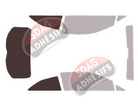 Gabarit vitrage - kit 3/4 arrière - Seat Ibiza (4) 3 portes (2008 - 2018) Gabarit vitrage - kit 3/4 arrière - Seat Ibiza (4) 3 portes (2008 - 2018)