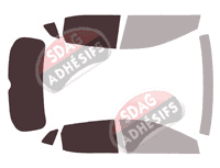 Gabarit vitrage - kit 3/4 arrière - Seat Ibiza (5) 5 portes (depuis 2017) Gabarit vitrage - kit 3/4 arrière - Seat Ibiza (5) 5 portes (depuis 2017)