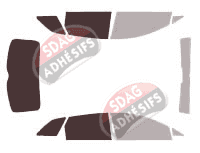 Gabarit vitrage - kit 3/4 arrière - Seat Ibiza (4) ST Break 5 portes (2010 - 2018) Gabarit vitrage - kit 3/4 arrière - Seat Ibiza (4) ST Break 5 portes (2010 - 2018)