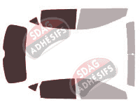 Gabarit vitrage - kit 3/4 arrière - Seat Leon (3) 5 portes (2013 - 2020) Gabarit vitrage - kit 3/4 arrière - Seat Leon (3) 5 portes (2013 - 2020)