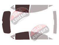 Gabarit vitrage - kit 3/4 arrière - Seat Leon (2) 5 portes (2005 - 2009) Gabarit vitrage - kit 3/4 arrière - Seat Leon (2) 5 portes (2005 - 2009)