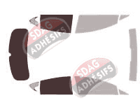 Gabarit vitrage - kit 3/4 arrière - Seat Leon (2) Phase 2 5 portes (2009 - 2012) Gabarit vitrage - kit 3/4 arrière - Seat Leon (2) Phase 2 5 portes (2009 - 2012)