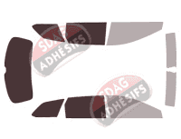 Gabarit vitrage - kit 3/4 arrière - Seat Leon (3) ST Break 5 portes (2014 - 2021) Gabarit vitrage - kit 3/4 arrière - Seat Leon (3) ST Break 5 portes (2014 - 2021)