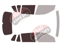 Gabarit vitrage - kit 3/4 arrière - Skoda Kamiq (1) 5 portes (depuis 2019)