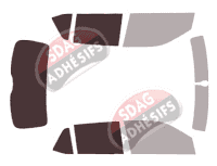 Gabarit vitrage - kit 3/4 arrière - Skoda Fabia (3) 5 portes (2014 - 2022)