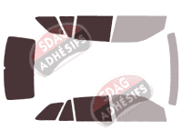 Gabarit vitrage - kit 3/4 arrière - Skoda Fabia (3) Combi Break 5 portes (2015 - 2021)