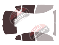 Gabarit vitrage - kit 3/4 arrière - Skoda Octavia (3) 5 portes (2013 - 2020)