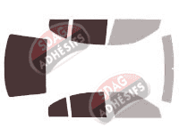 Gabarit vitrage - kit 3/4 arrière - Skoda Octavia (2) 5 portes (2004 - 2008) Gabarit vitrage - kit 3/4 arrière - Skoda Octavia (2) 5 portes (2004 - 2008)