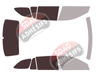 Gabarit vitrage - kit 3/4 arrière - Skoda Octavia (4) Combi Break 5 portes (depuis 2020)
