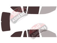 Gabarit vitrage - kit 3/4 arrière - Skoda Octavia (3) Break 5 portes (2013 - 2020)